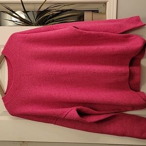 Vince Camuto Oversized Batwing Style Hot Pink Fuzzy Sweater
